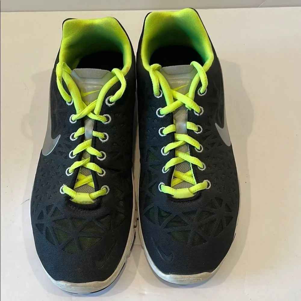 Nike Black and Lime Green Sneakers